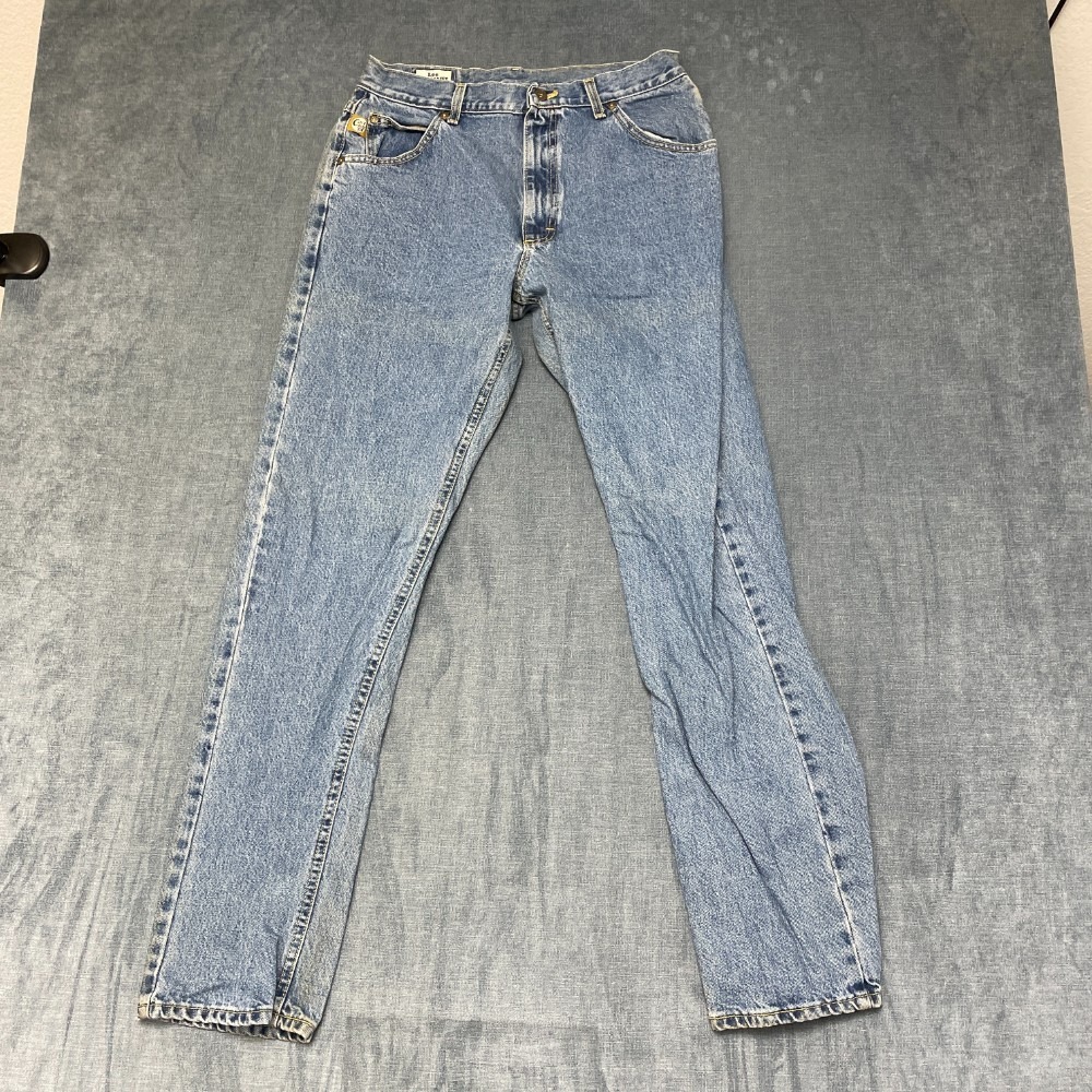 VTG Lee Dungarees Can't Bust 'Em Straight Leg Jeans Mens 31x33 Blue Denim